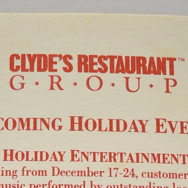 1990s Glyde\'s Restaurant Georgetown Tyson Corners Old Ebbitt Grill Washington DC