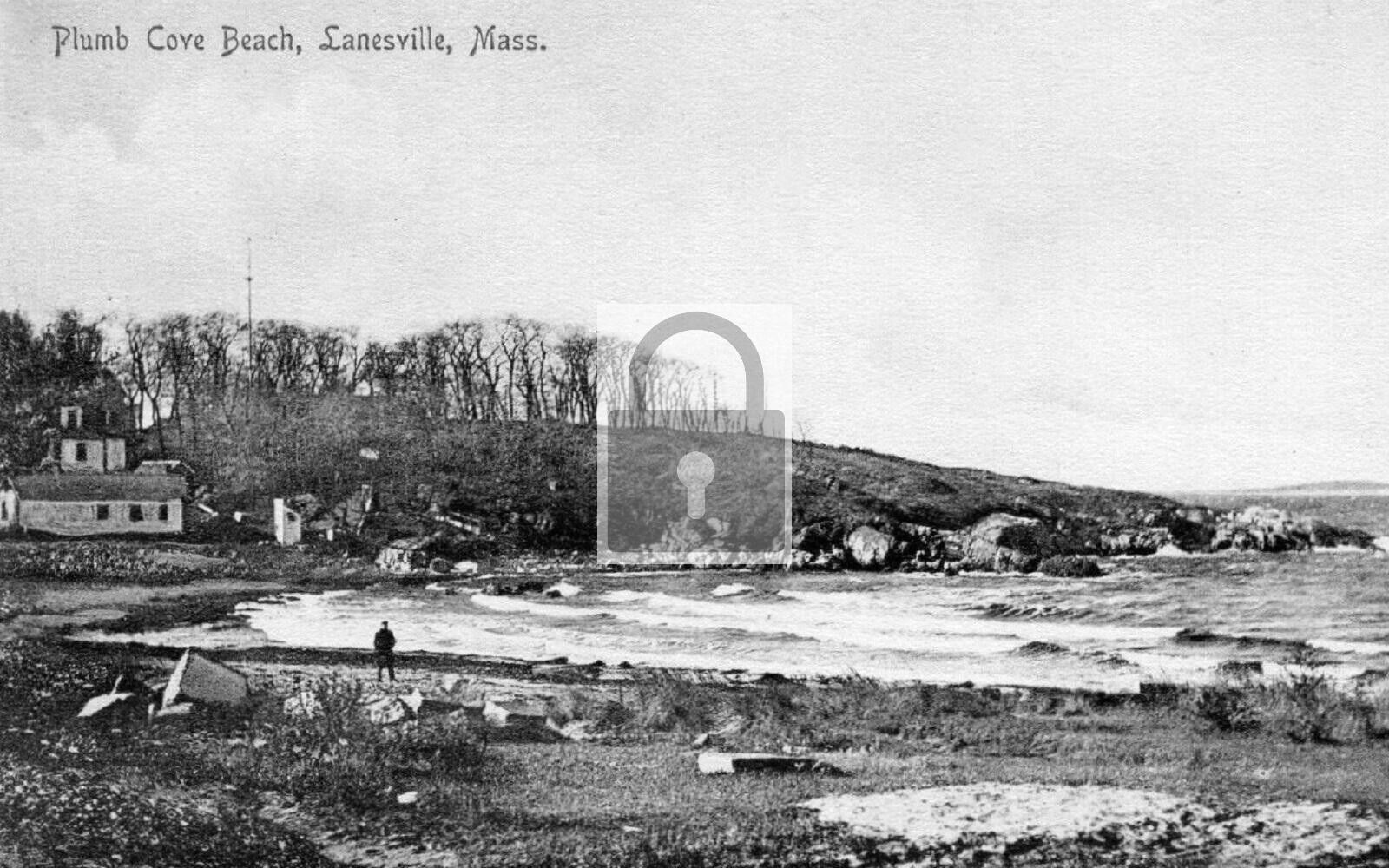 Plumb Cove Beach Lanesville Massachusetts MA Reprint Postcard