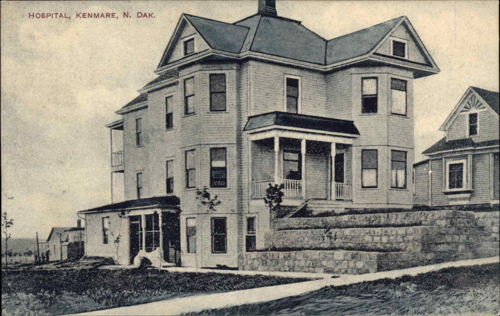 Kenmare North Dakota ND Hospital c1910 Vintage Postcard