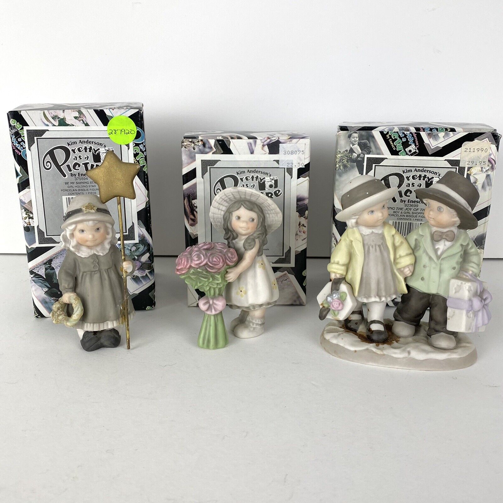 Kim Anderson’s Pretty as a Picture Figurines Set 3 Shining Sharing Sweetest