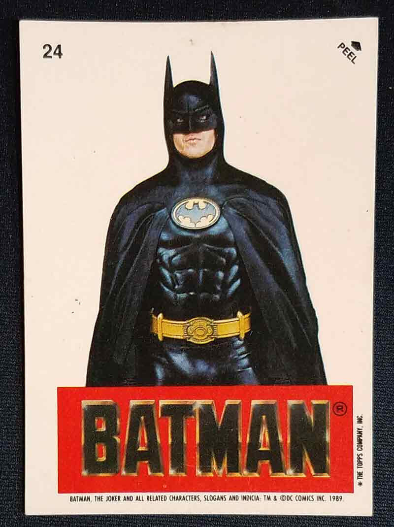 1989 Topps Batman The Movie #24 Batman Sticker Card NR-MINT