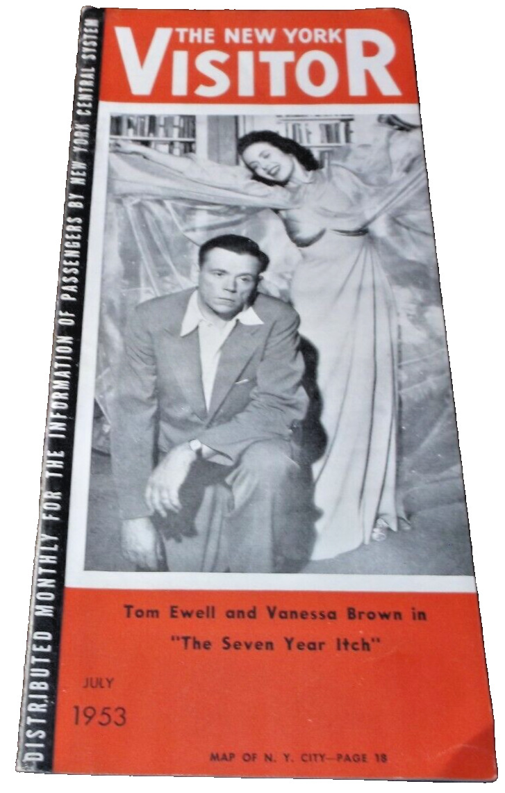 JULY 1953 NEW YORK CENTRAL RAILROAD NYC VISITOR GUIDE BOOK TOM EWELL