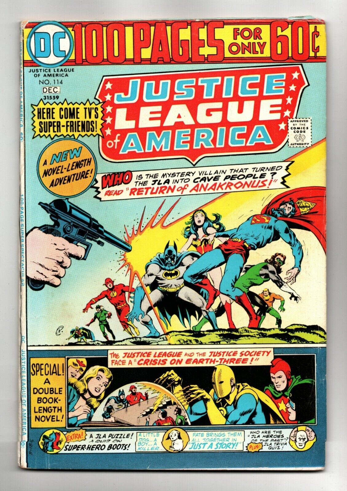 JUSTICE LEAGUE OF AMERICA #114 (1974) NICK CARDY | BRONZE AGE | VG+/FN- | 100PGS
