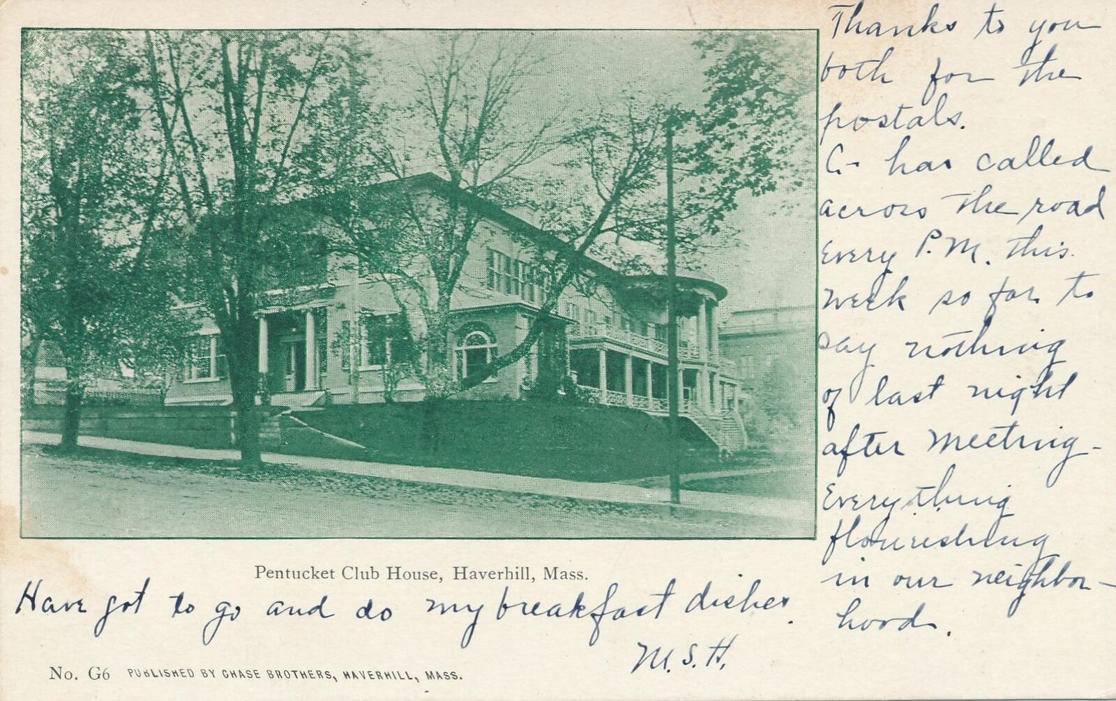 HAVERHILL MA - Pentucket Club House - udb (pre 1908)