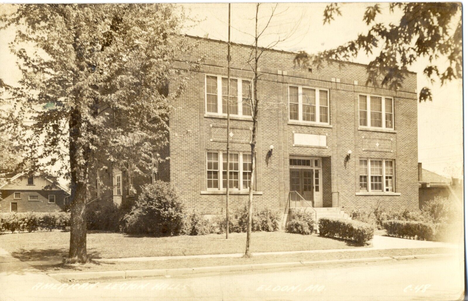 American Legion Hall, Eldon, Mo. Missouri Real Photo Postcard