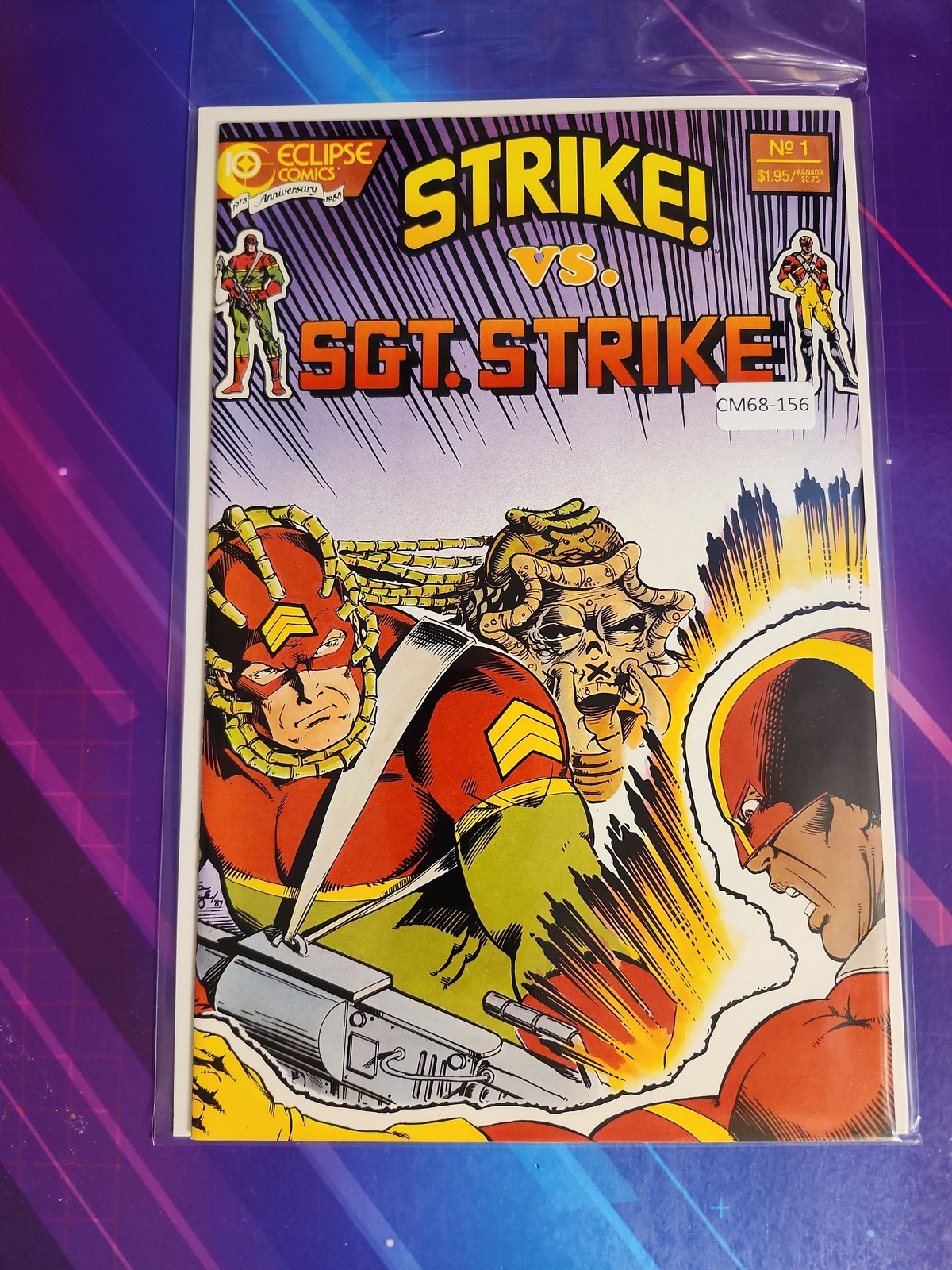 STRIKE VS SGT. STRIKE #1 ONE-SHOT HIGH GRADE ECLIPSE COMIC BOOK CM68-156
