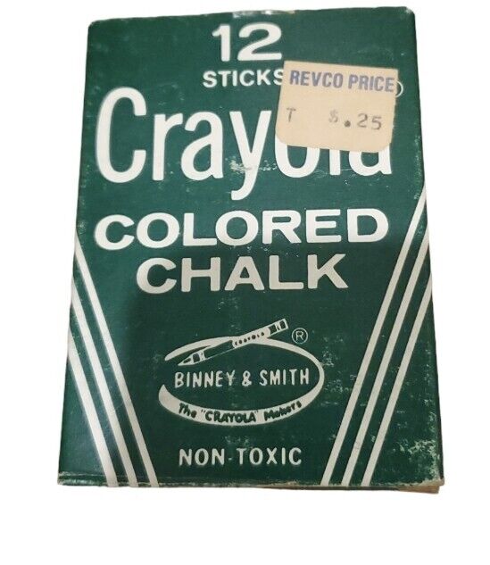 Vintage 1950\'s Crayola Binney And Smith Colored Chalk In Original Box