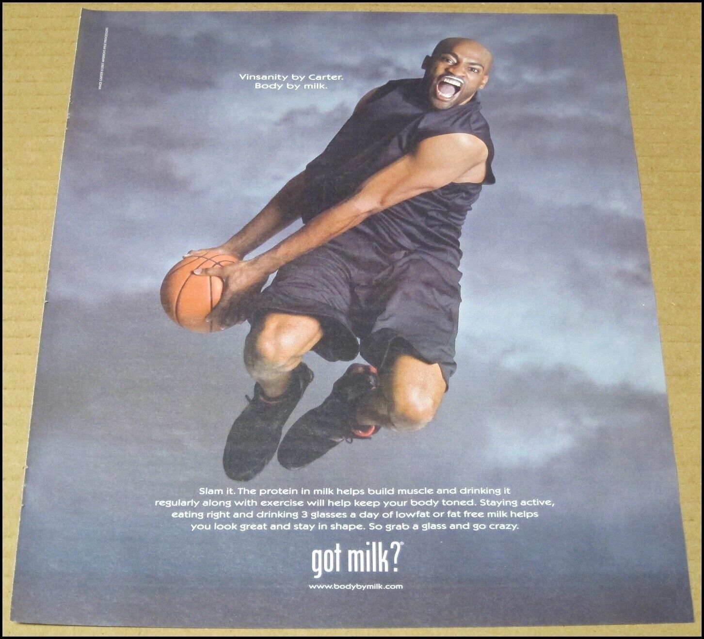 2007 Vince Carter Got Milk Print Ad Advertisement 10\