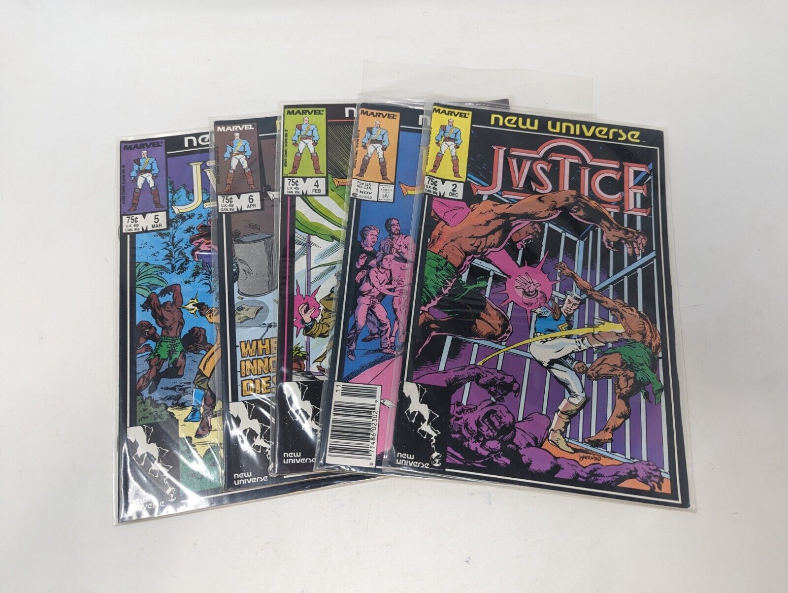Justice Lot of 6 Marvel (1986) New Universe