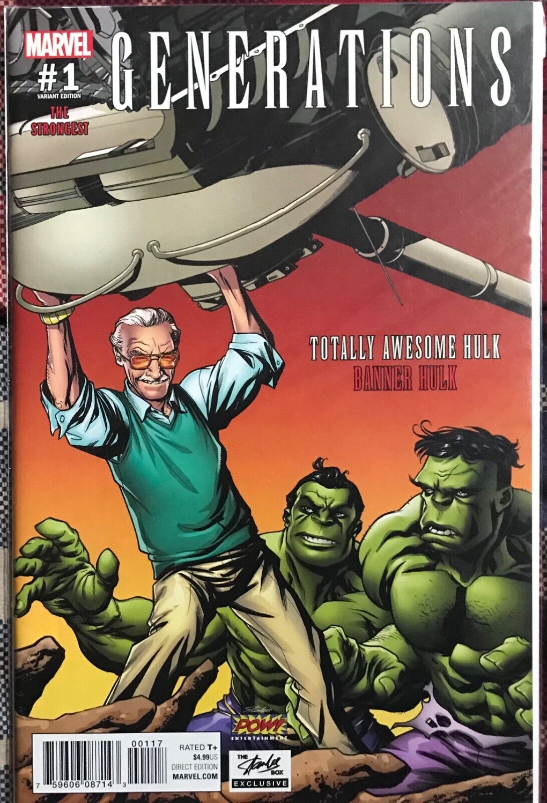 Rare GENERATIONS TOTALLY AWESOME HULK/HULK#1 Stan Lee Comic Box Variant