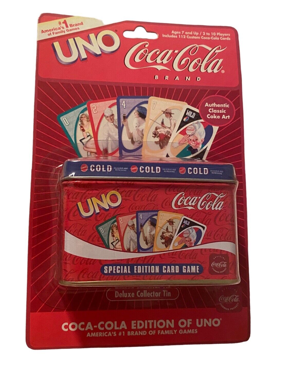 Coca Cola Uno Special Edition Card Game In a Deluxe Collector Tin Sababa Toy New