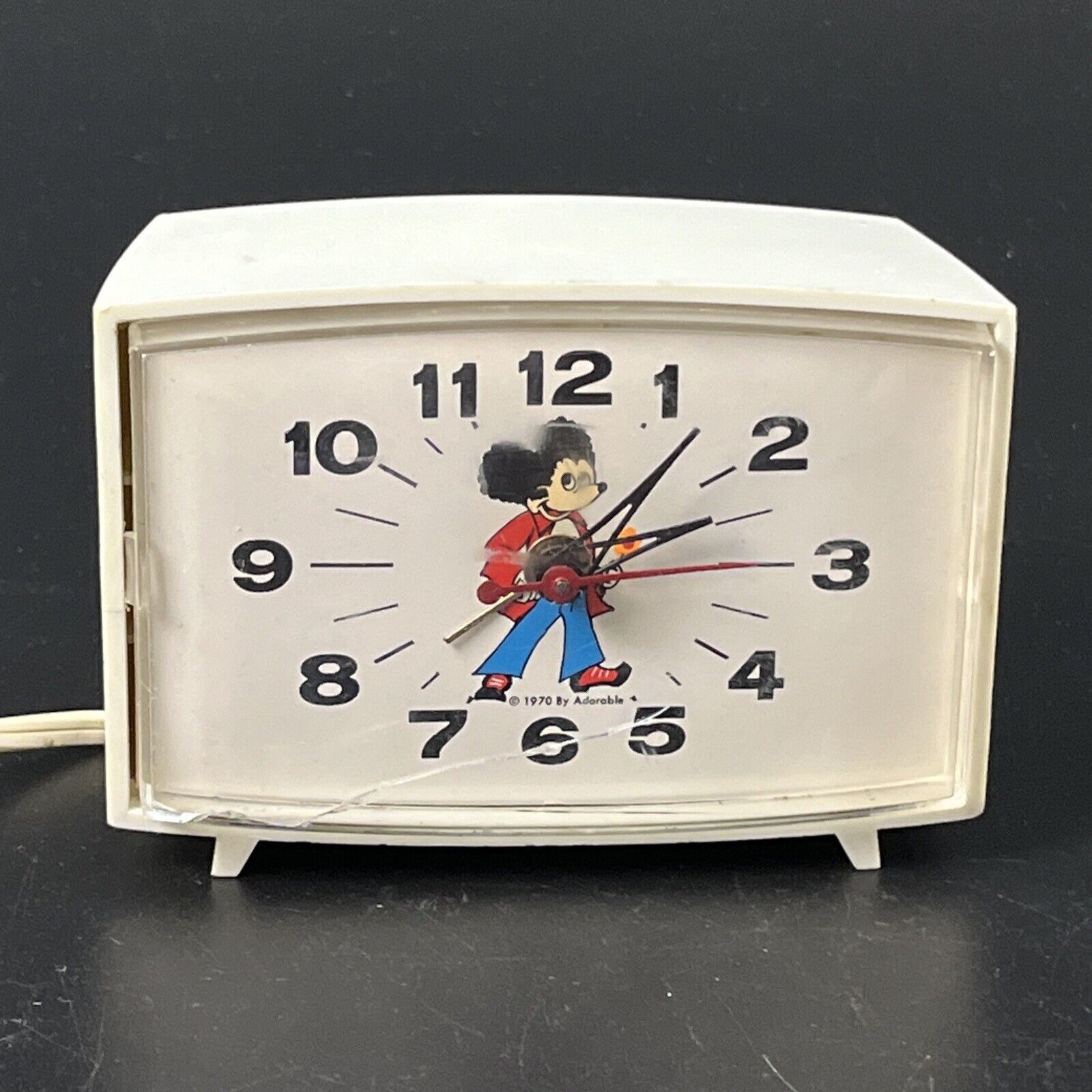 Vintage Adorable 1970\'s Disney Electric Alarm Lux Clock MCM Mickey Mouse Clock