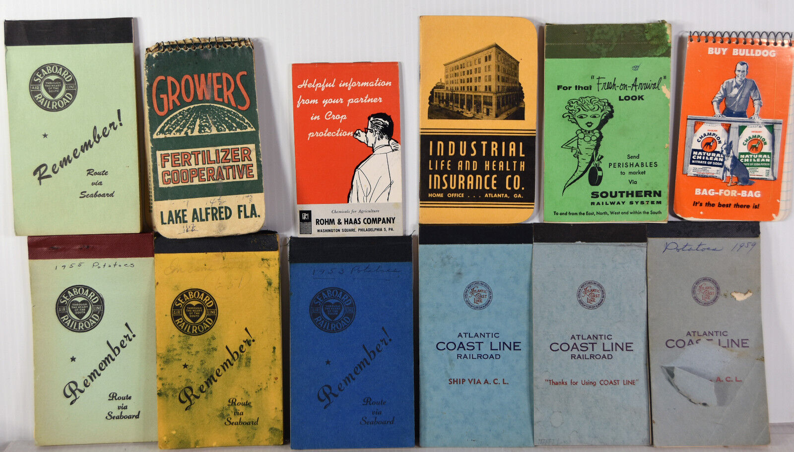 Lot 32 Booklets Notebooks Atlantic Coast Line Railroad Dodge Southern Railway