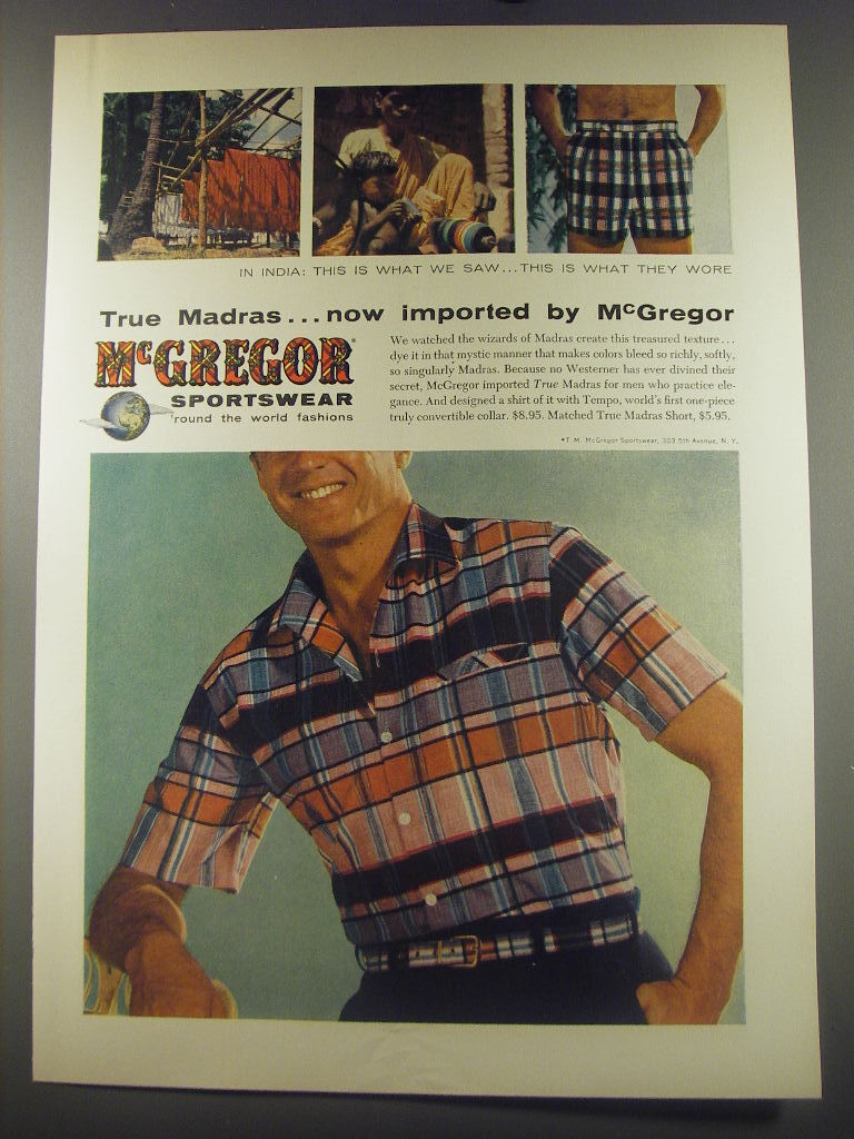 1956 McGregor Sportswear Advertisement - True Madras