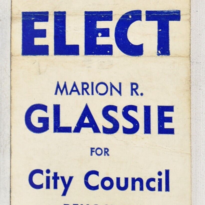 1960s Marion R Glassie New Castle City Council Lawrence County PA Democrat