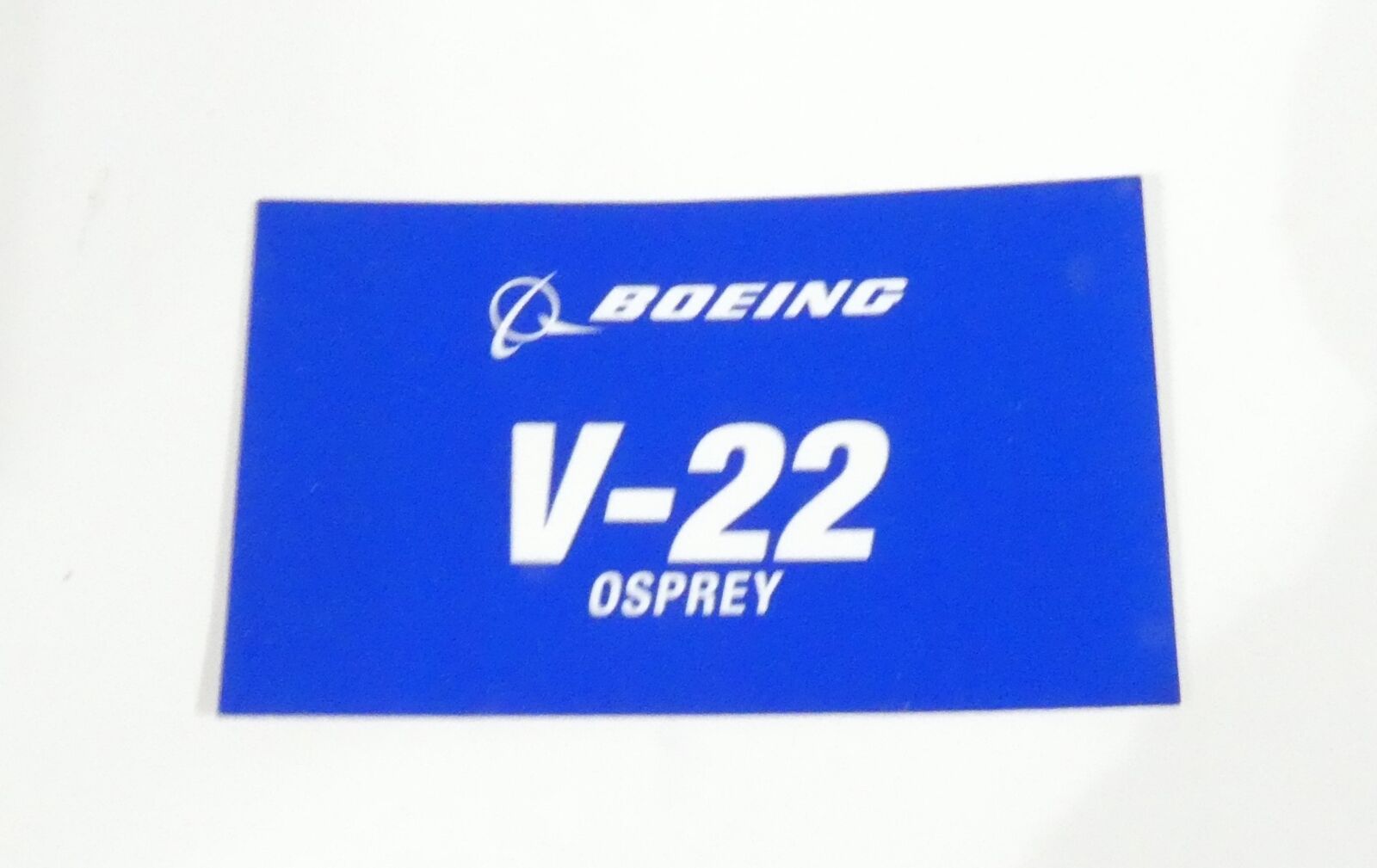 BOEING V-22 OSPREY BLUE VINYL STICKER NOS Airlines Aviation Jets