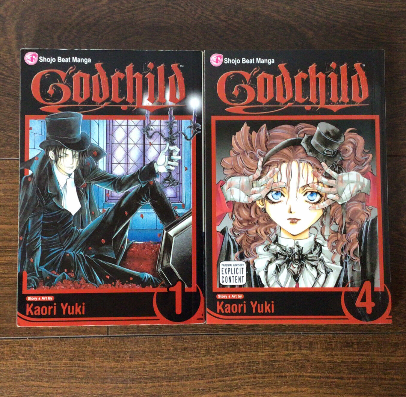 Godchild English Manga Book Lot Volumes 1 & 4 Kaori Yuki (Shojo Beat/Viz Media)
