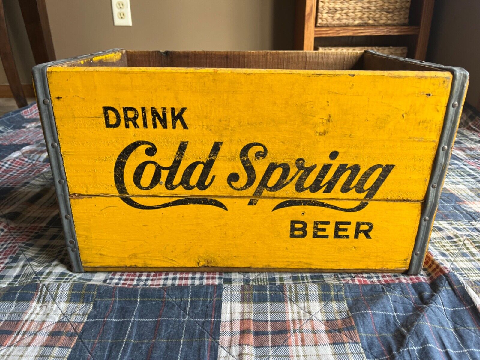 Rare Vintage Cold Spring Beer MN Minnesota Wood Crate Beer Carrier