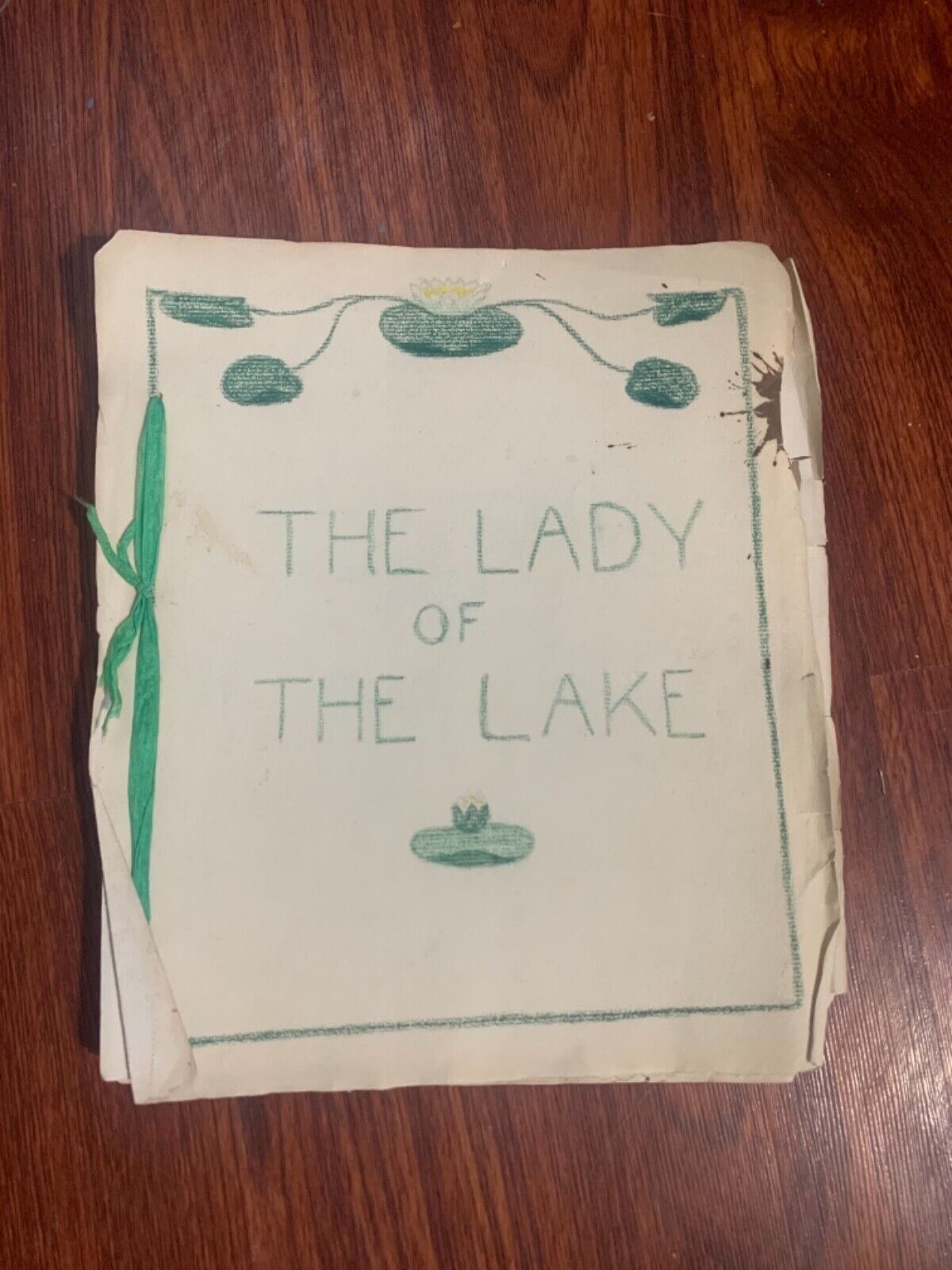 Handwritten, vintage, Lady Of The Lake See description.