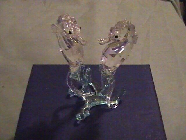 Swarovski Crystal Figurine Sea Horses Fish 885589, Mint, no box
