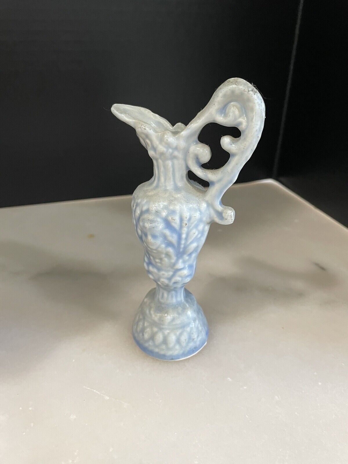 Vintage MAJOLICA Art Pottery Ceramic GODDESS FACE Ewer / Pitcher RARE