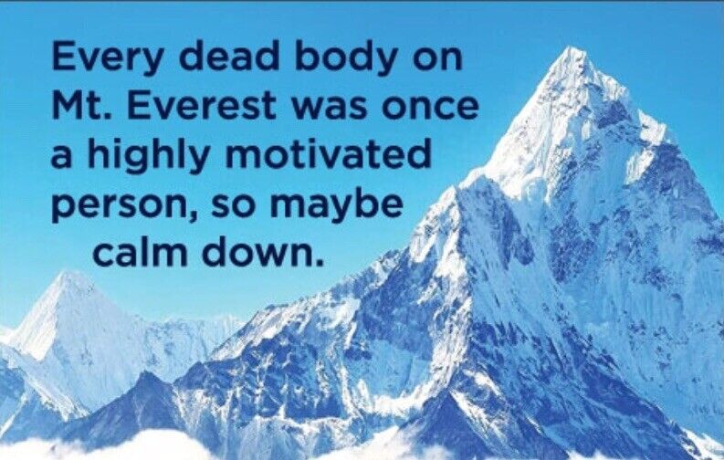 Every Dead Body On Everest Was Once A Highly Motivated Person on a 2”x3” Magnet