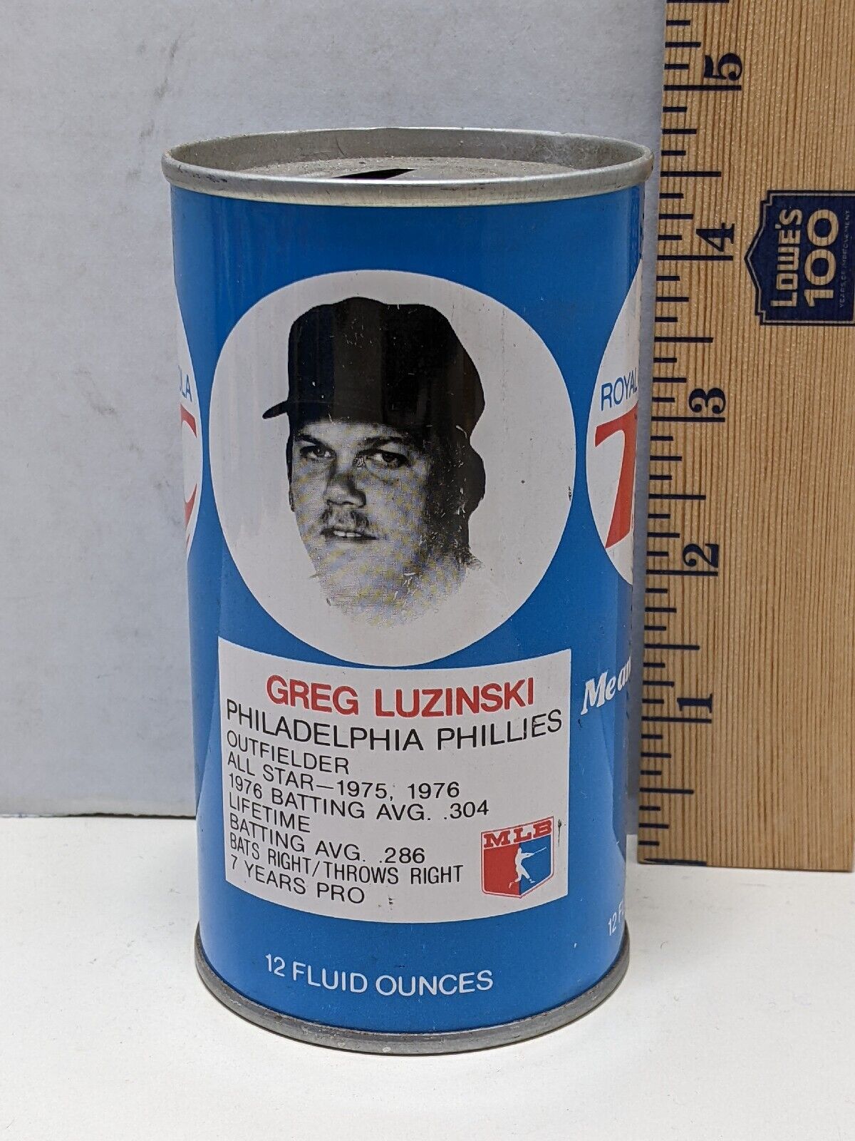 Vintage 70\'s Royal Crown RC Cola MLB Greg Luzinski Baseball Can