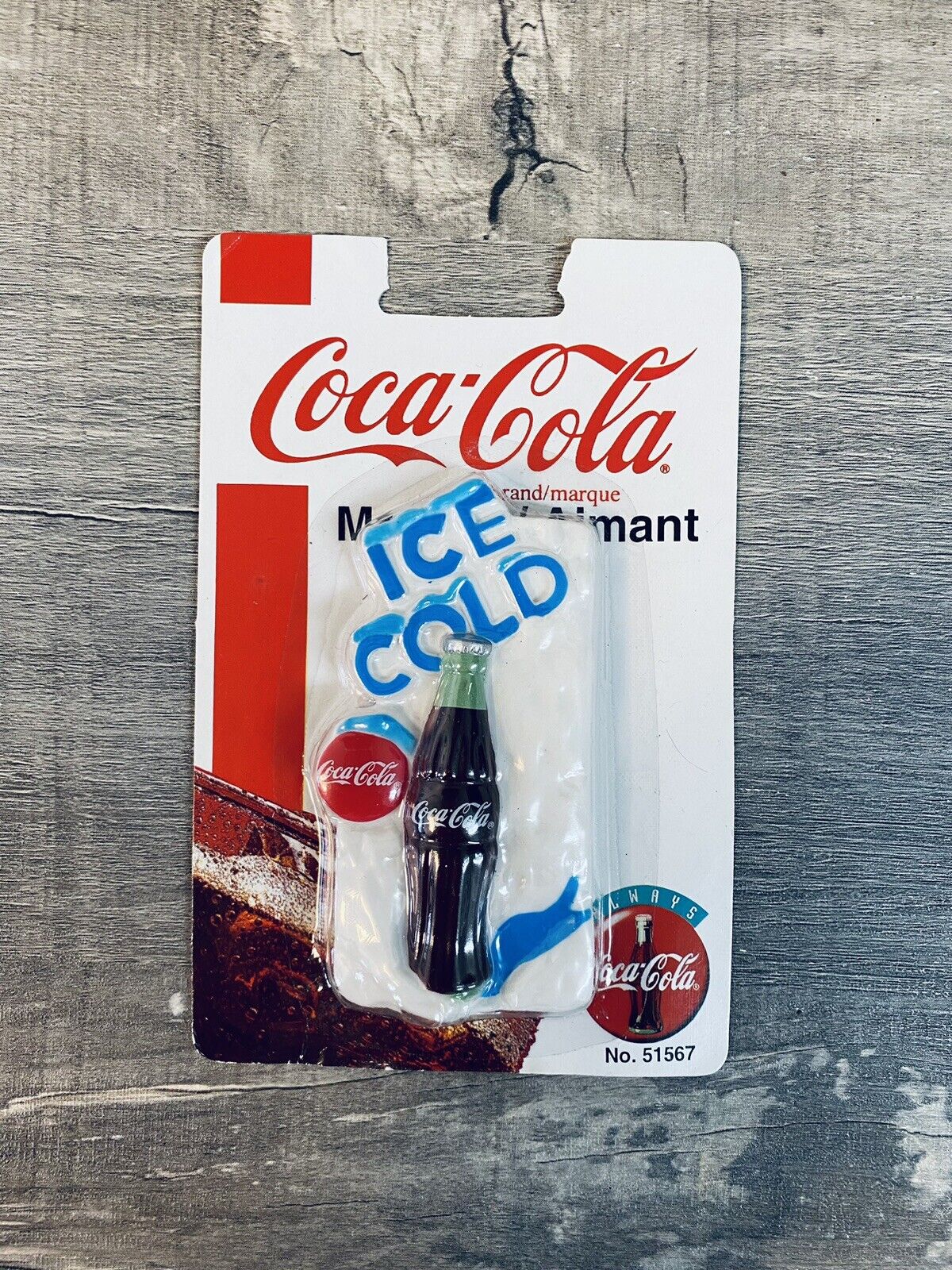 Vintage 1997 Coca Cola Ice Cold Bottle Rubber Refrigerator Magnet No 51567 New