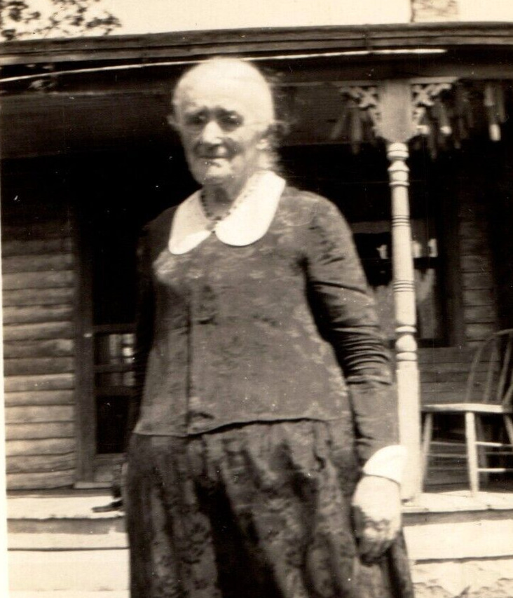 Grandmother Outside Antique Photograph