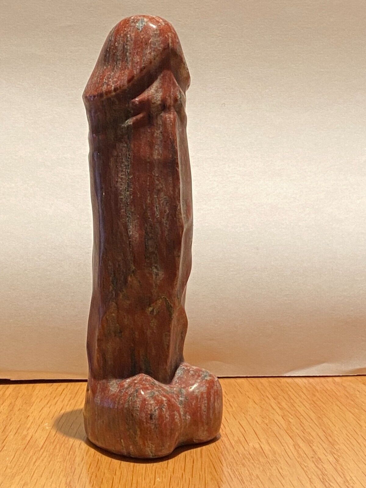 Natural Jade Stone Hand Carved Penis (Phallus from Latin) Statue, 