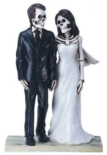 YTC Just Married Wedding Bridal Skeleton Couple Decorative Figurine