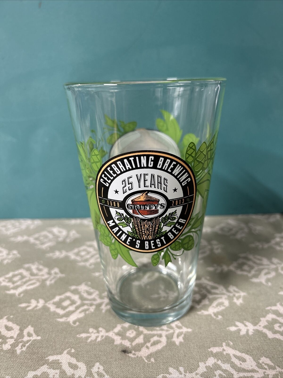 GRITTY McDUFF'S Rare Retired 25th Anniversary 2013 ALE PINT GLASS