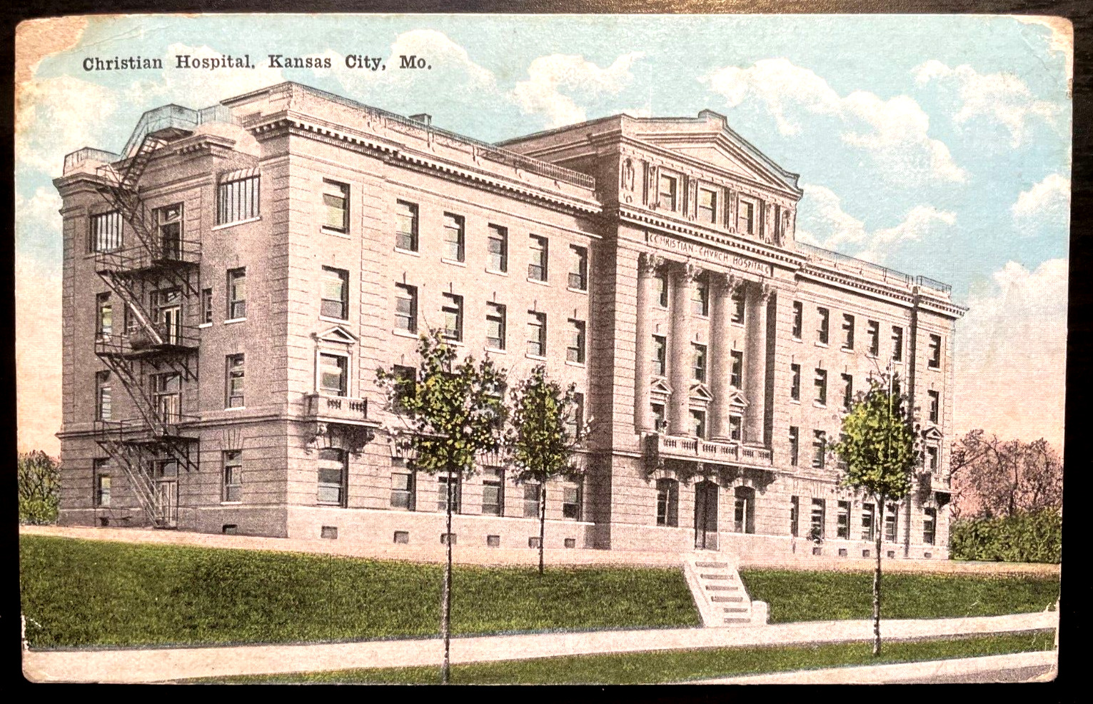 Vintage Postcard 1921 Christian Hospital, Kansas City, Missouri (MO)
