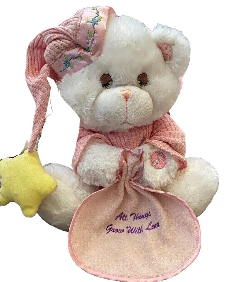 Goffa Bedtime Prayer Teddy Bear Plush Pink Baby Pajamas Talking Christian Gift 