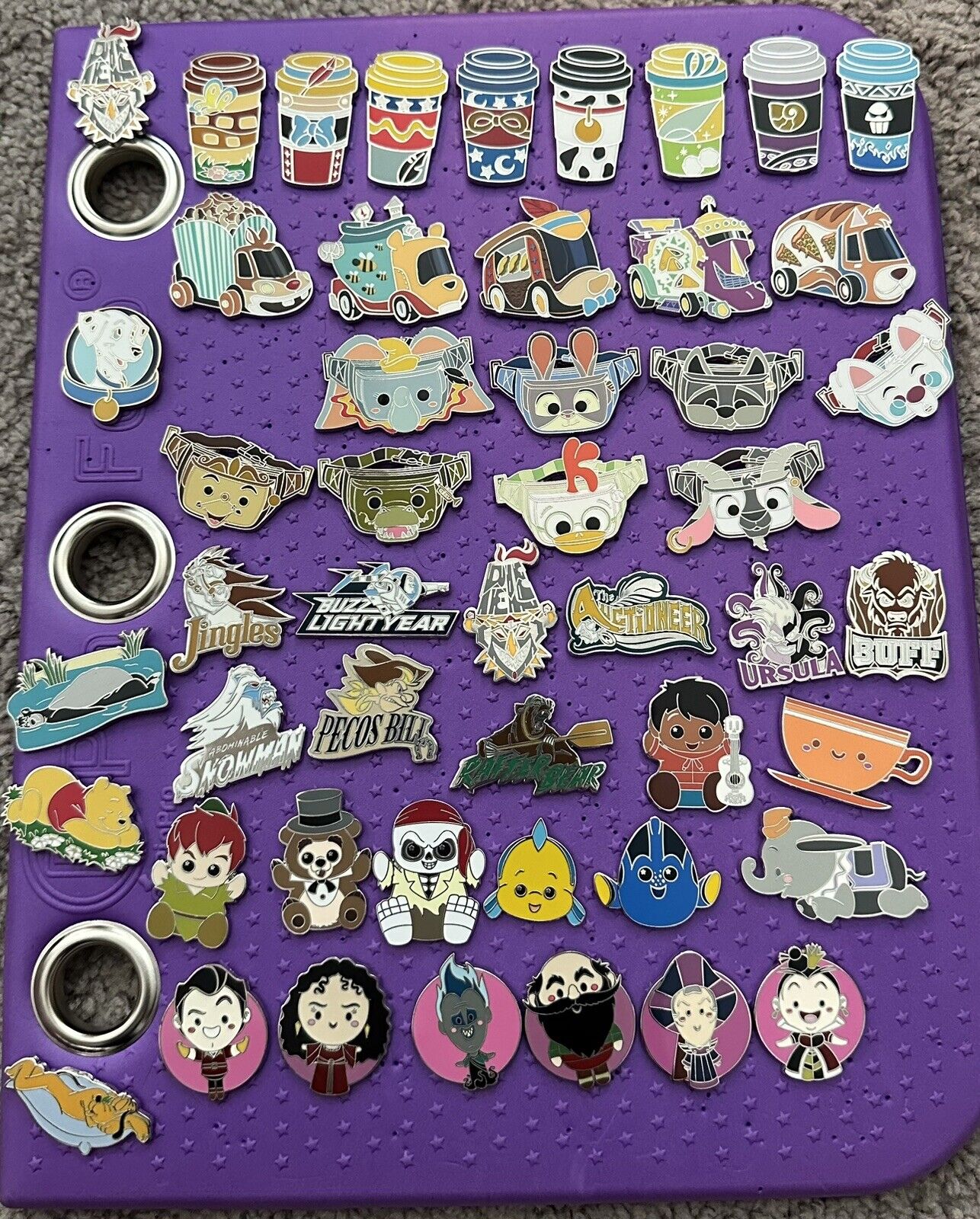 Mixed Lot 100 Disney Pins - All Authentic Tradeable Pins.
