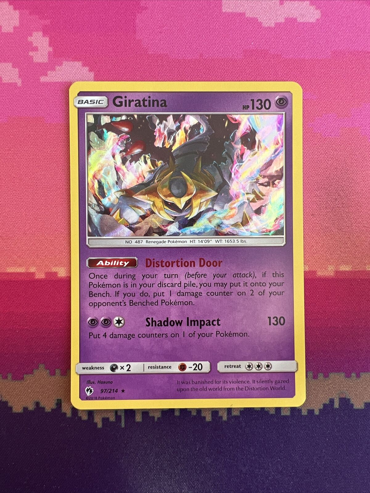 Pokemon Card Giratina Lost Thunder Holo Rare 97/214 Near Mint 