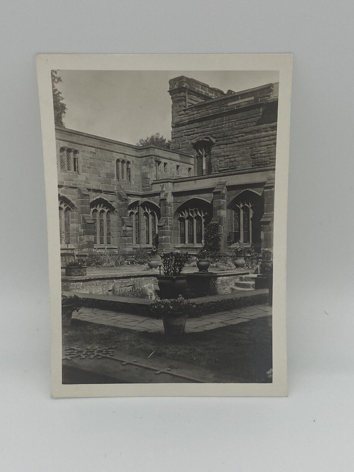 Vintage Photograph Garden Of Chester Cathedral Cheshire England 1950s