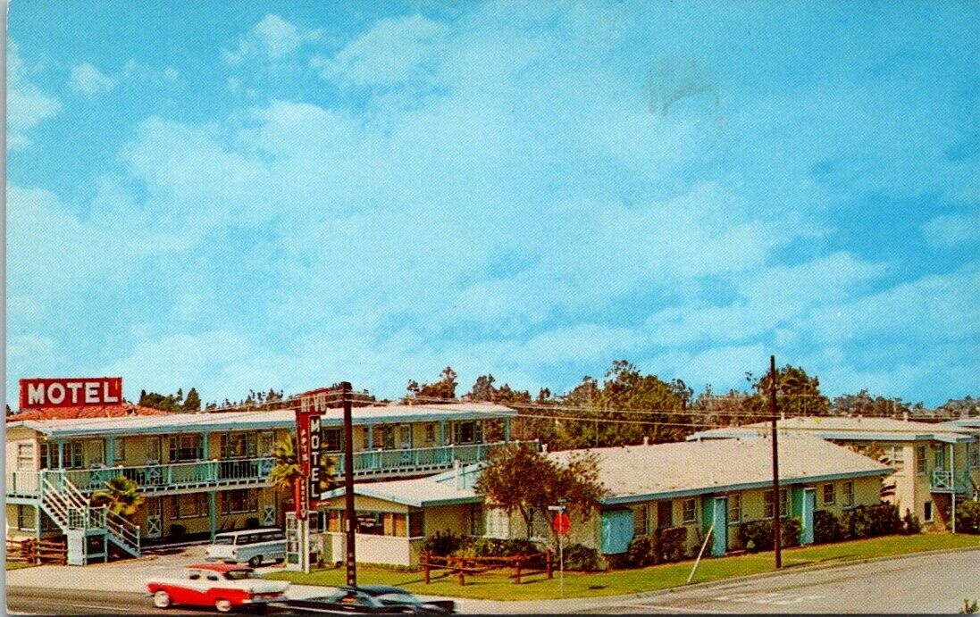 Vintage Postcard Hi View Motel Manhattan Beach California B1