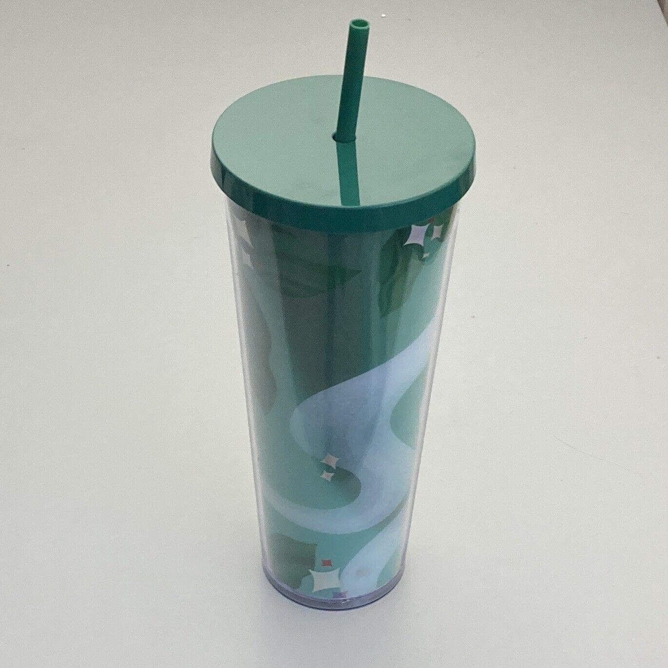 Starbucks For Life 2021 Limited Edition Holiday Large Green 24 oz Tumbler No Box
