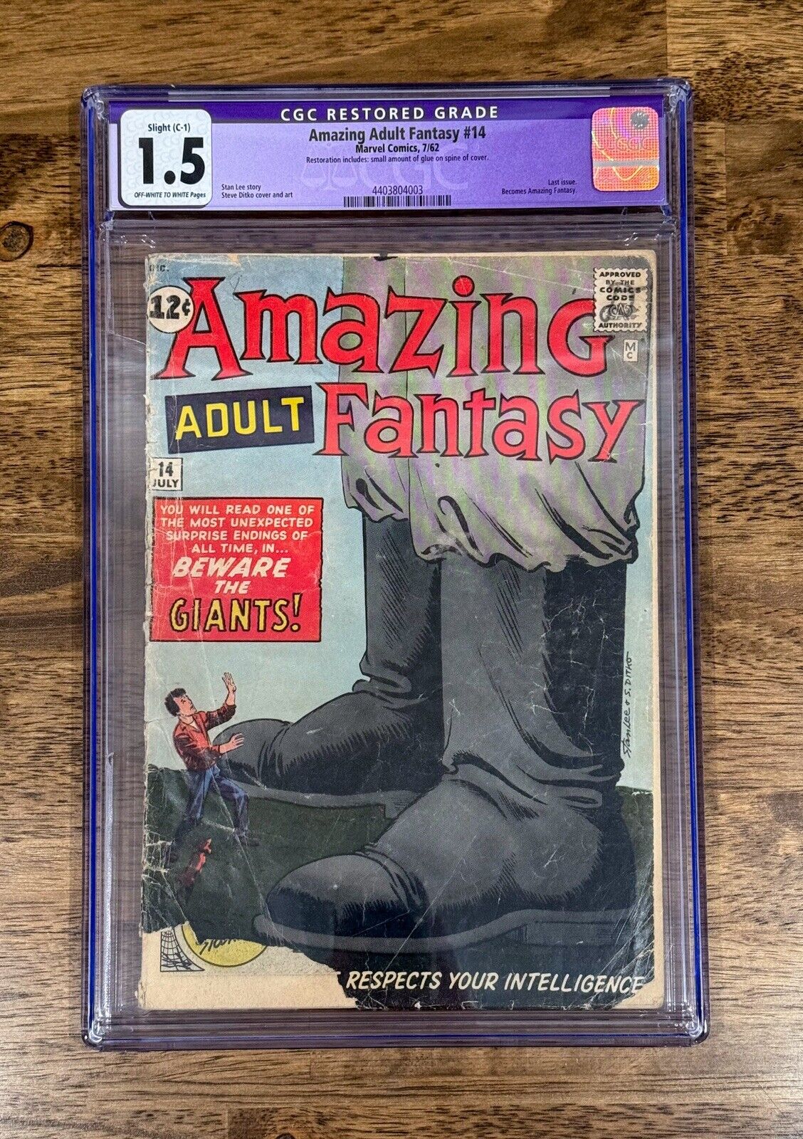 AMAZING ADULT FANTASY #14 CGC 1.5 Atlas Comics 1962 Stan Lee & Steve Ditko C-1