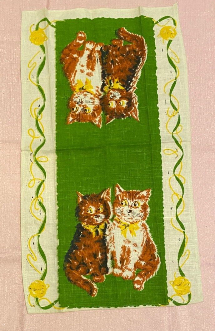 Kitchen Linen Tea Towel CATS 16\