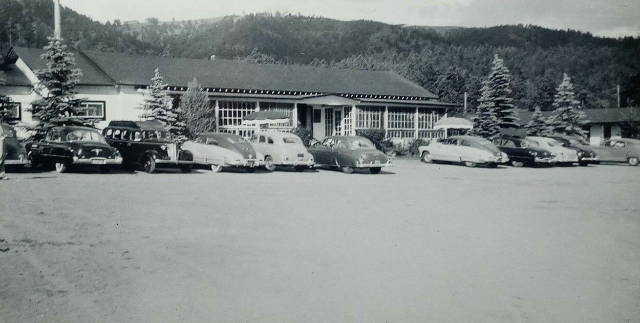 1949 Woodland Park CO Paradise Ranch Parking Lot Cars Vintage Photograph 40\'s