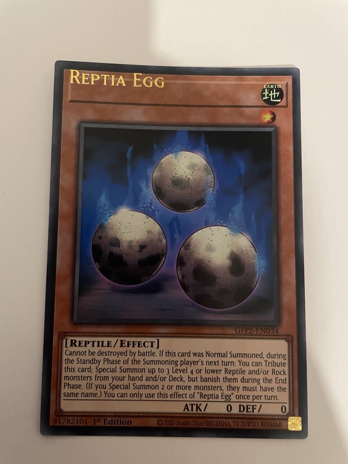 Yu-Gi-Oh - Reptia Egg GFP2-EN034 Ultra Rare *Name Shift* Misprint Error