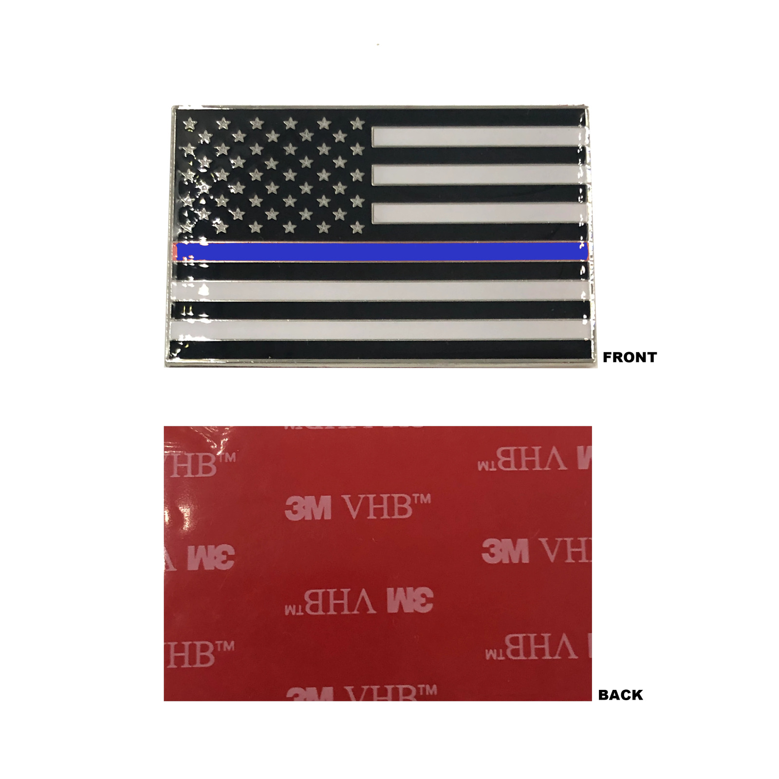 DL9-03 Thin Blue Line US Flag Vehicle Emblem high-end metal decal with 3M Police