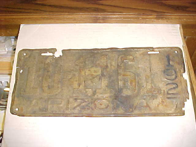 Antique Original 1927 Mohave County Arizona 10-1161 Metal License Plate AZ