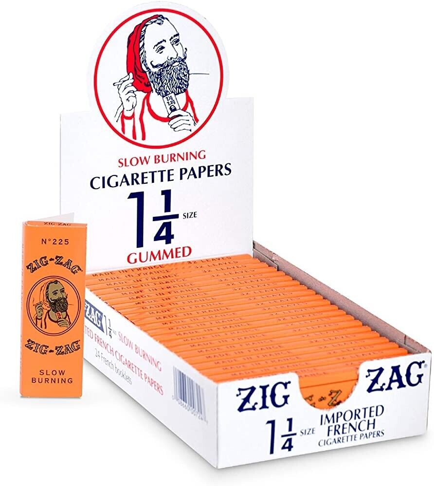 Zig-Zag - 1 1/4 French Orange Rolling Papers - 24 Booklets with 32 Papers each