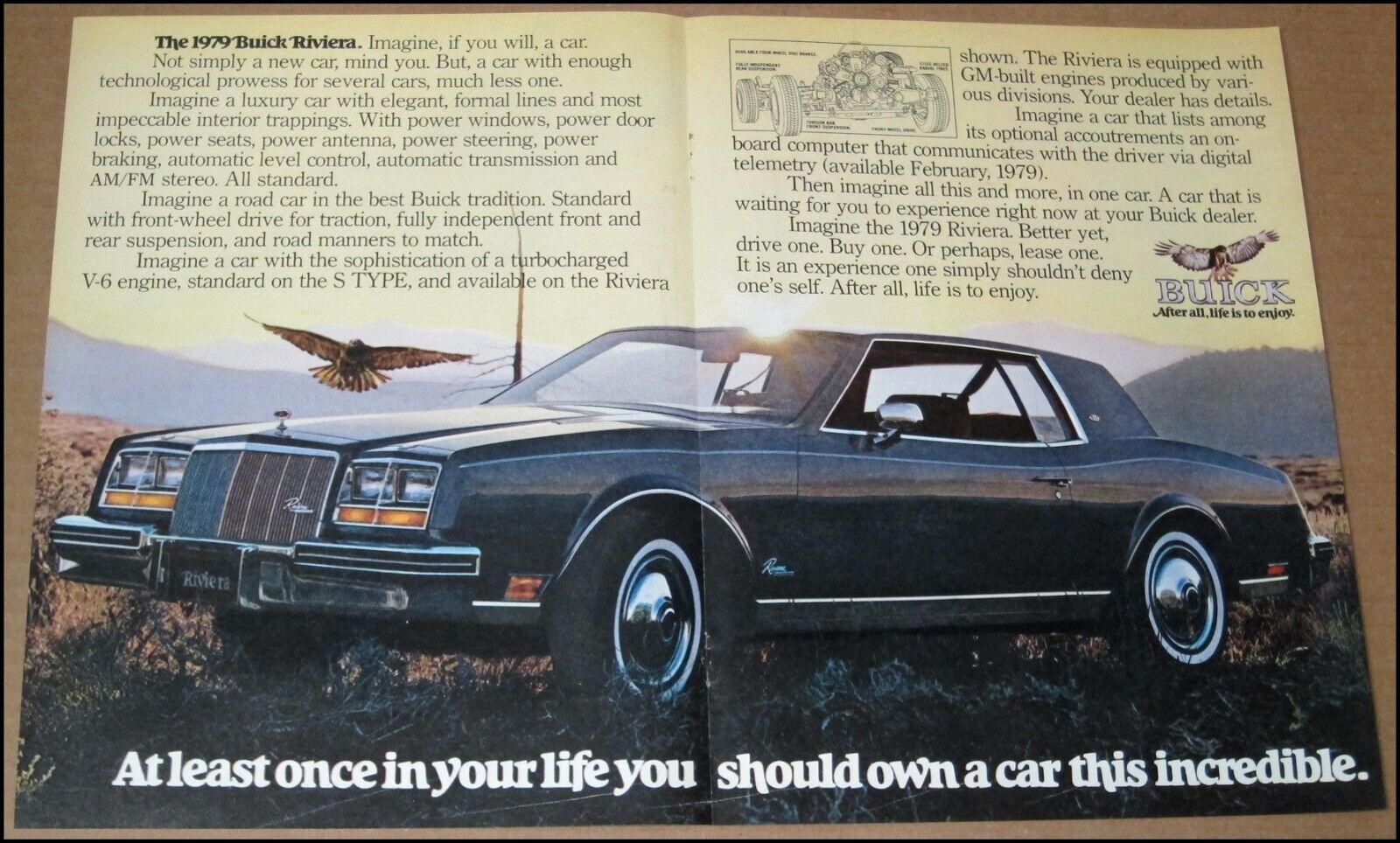 1979 Buick Riviera 2-Page Print Ad 1978 Car Auto Advertisement Salem Cigarettes
