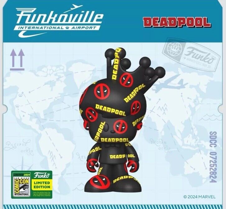 SDCC 2024 OFFICIAL STICKER FUNKO PROJECT FRED DEADPOOL FUNKOVILLE PREORDER