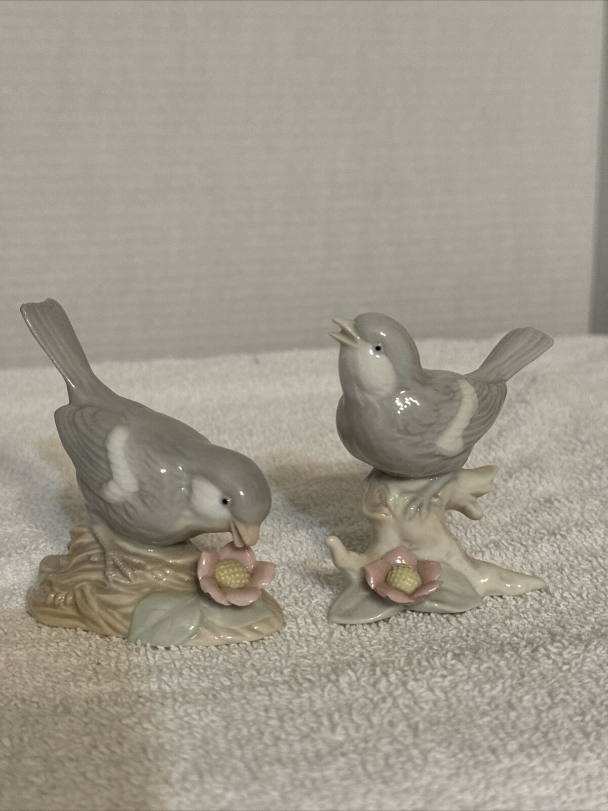 Two Vintage George Good Porcelain Birds & Flower Figurines