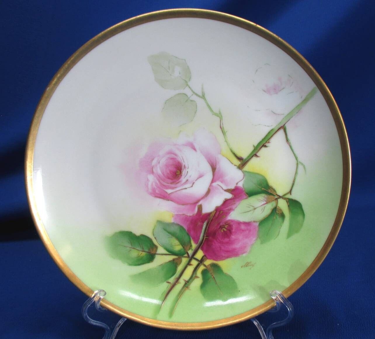 CORONET LIMOGES FRANCE HAND-PAINTED 8.75\